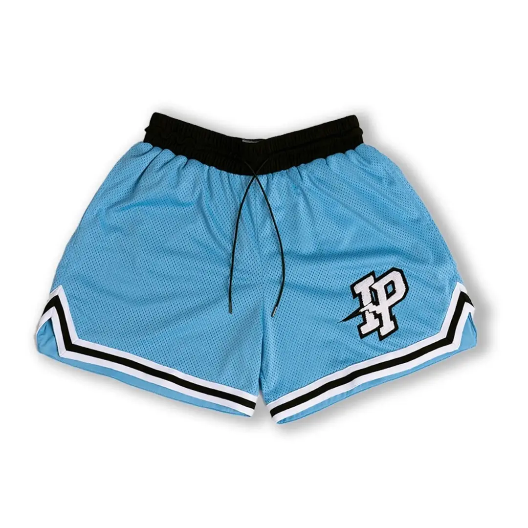 Men Basketball Shorts Beige Red White Stripe