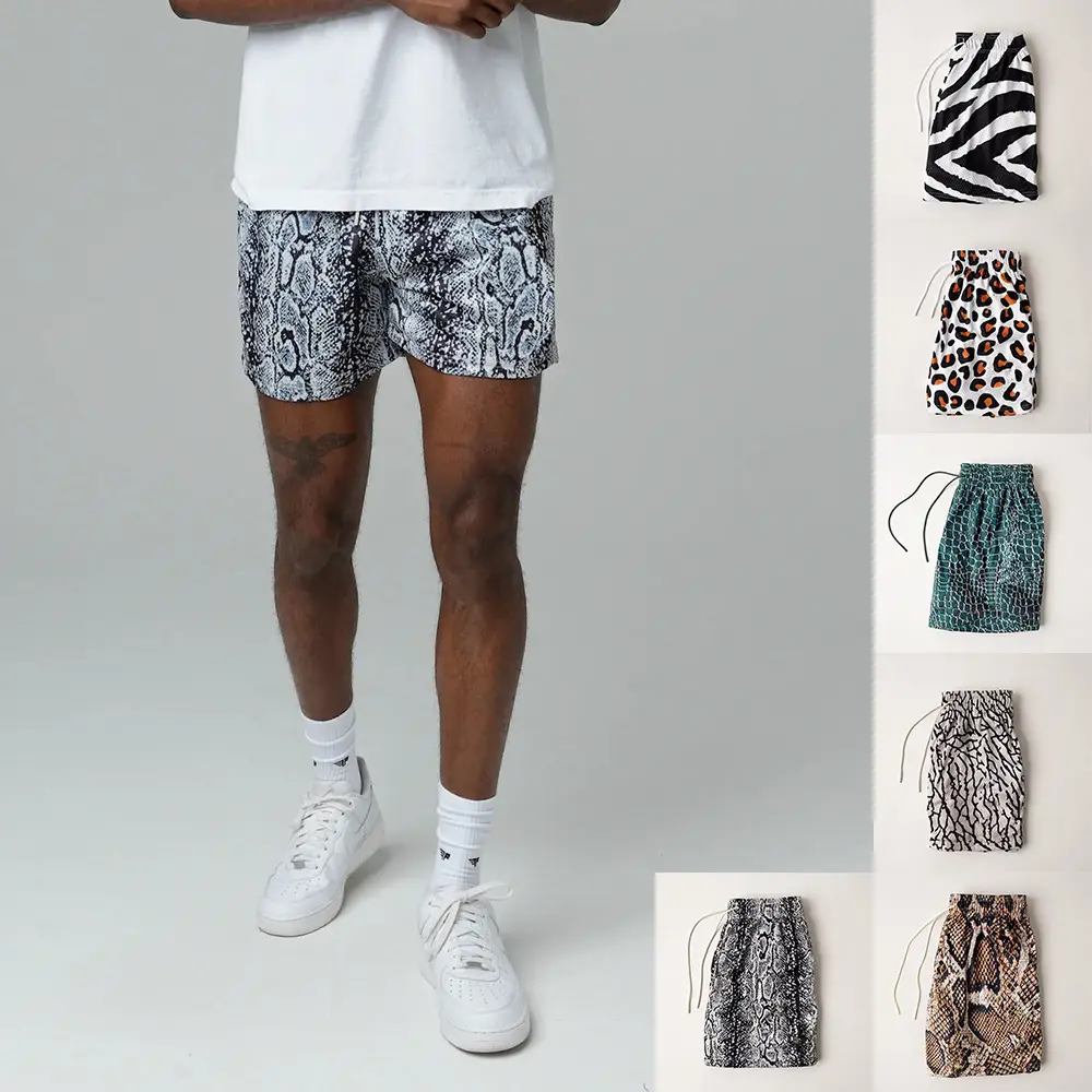 Men Printed Sports Shorts Trendy Casual Running Fit