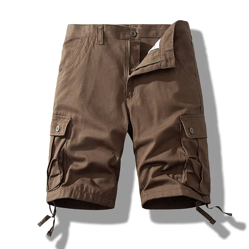 Men Multi-Color Cargo Shorts Loose Fit Cotton Summer