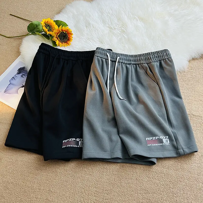 Men Loose Sports Shorts Summer Casual Black Gray Blue