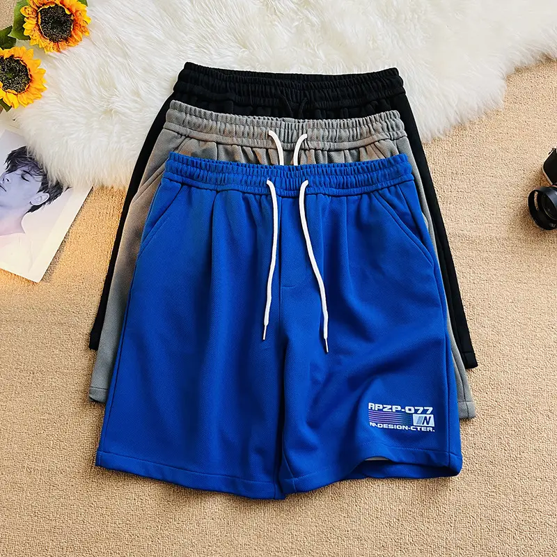 Men Loose Sports Shorts Summer Casual Black Gray Blue