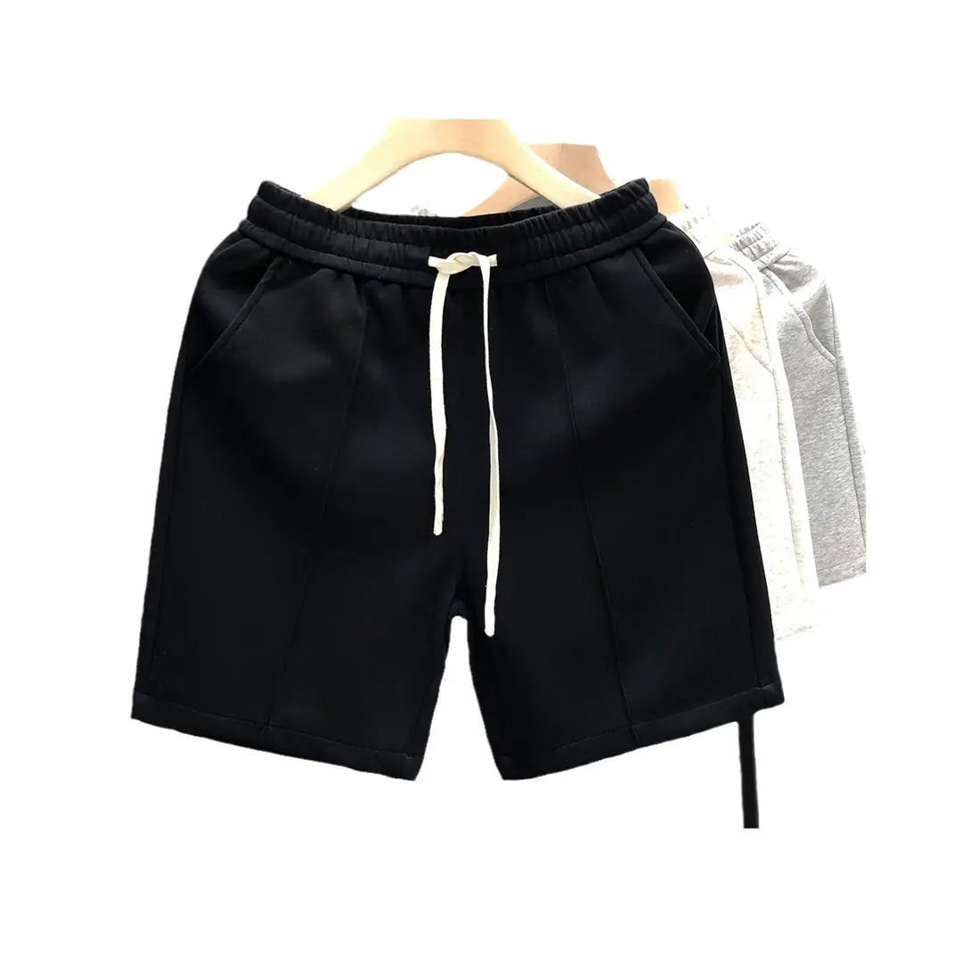 Men Cotton Casual Shorts Gray Black Summer New
