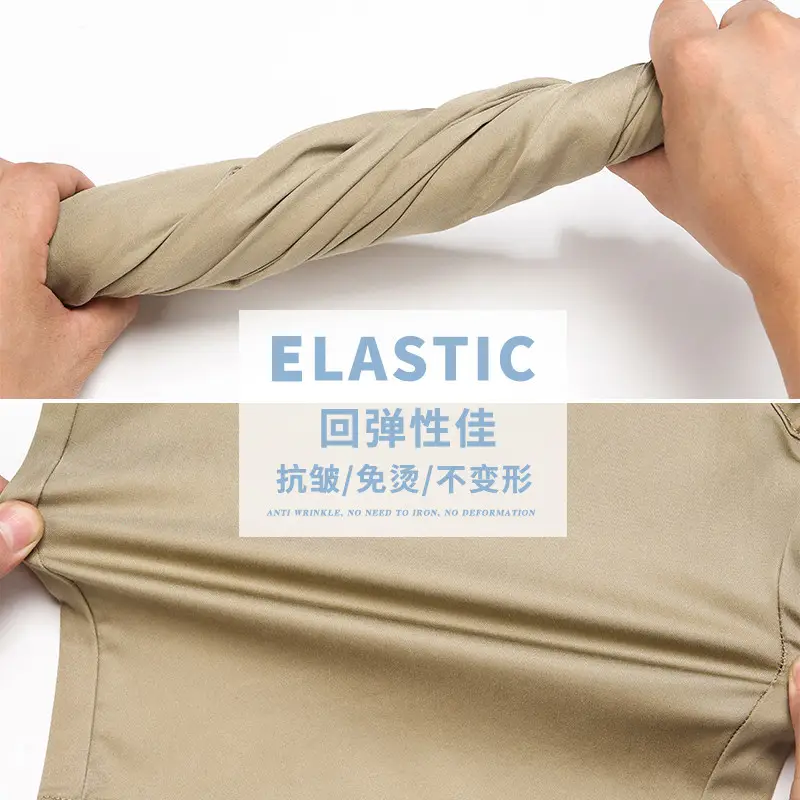 Men Straight Cut Shorts Beige Durable Summer Wear