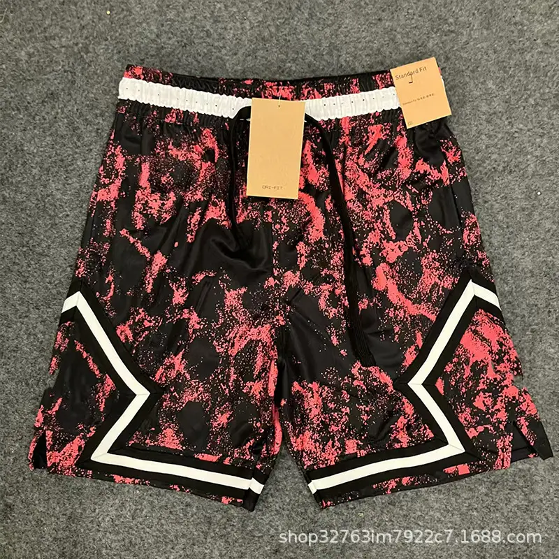 Men Breathable Tie-Dye Basketball Shorts Multi Color