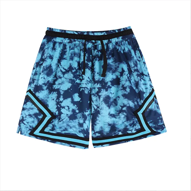 Men Breathable Tie-Dye Basketball Shorts Multi Color
