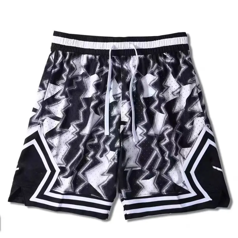 Men Breathable Tie-Dye Basketball Shorts Multi Color