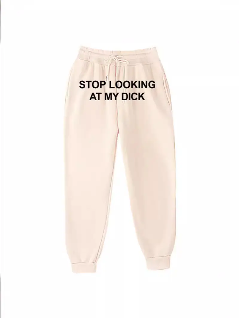 Black Graphic Sweatpants with Bold Print for Men Women