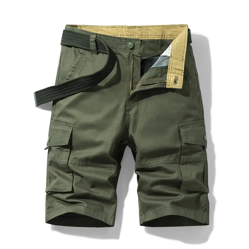 Men Khaki Multi-pocket Work Shorts Large Size Summer Casual