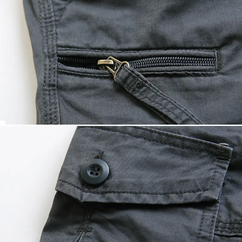 Men's Deep Grey Loose Cargo Shorts Plus Size Summer