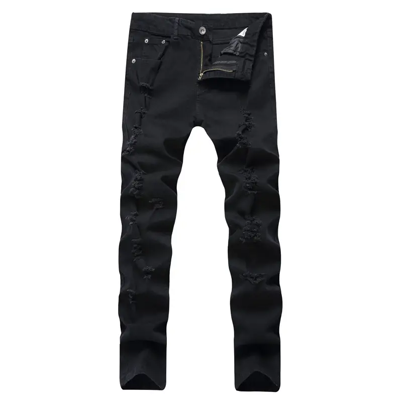 Men Black Ripped Slim Fit Jeans