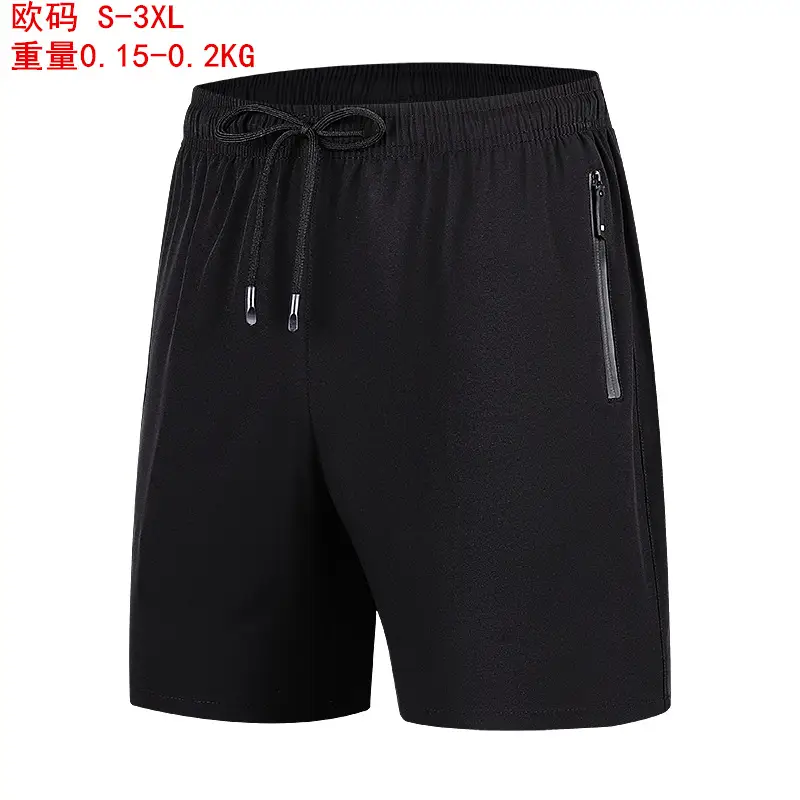 Men Black Quick-Dry Sports Shorts S-3XL
