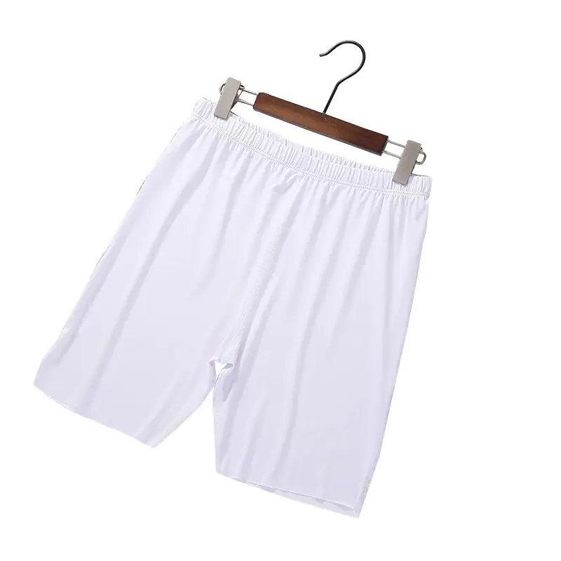 Men Ice Silk Shorts Loose Breathable White Black Grey