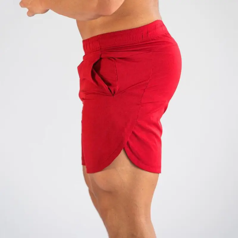 Men Red Quick-Dry Sports Shorts