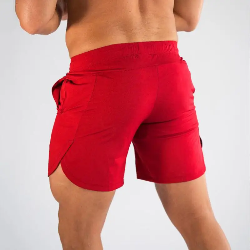 Men Red Quick-Dry Sports Shorts