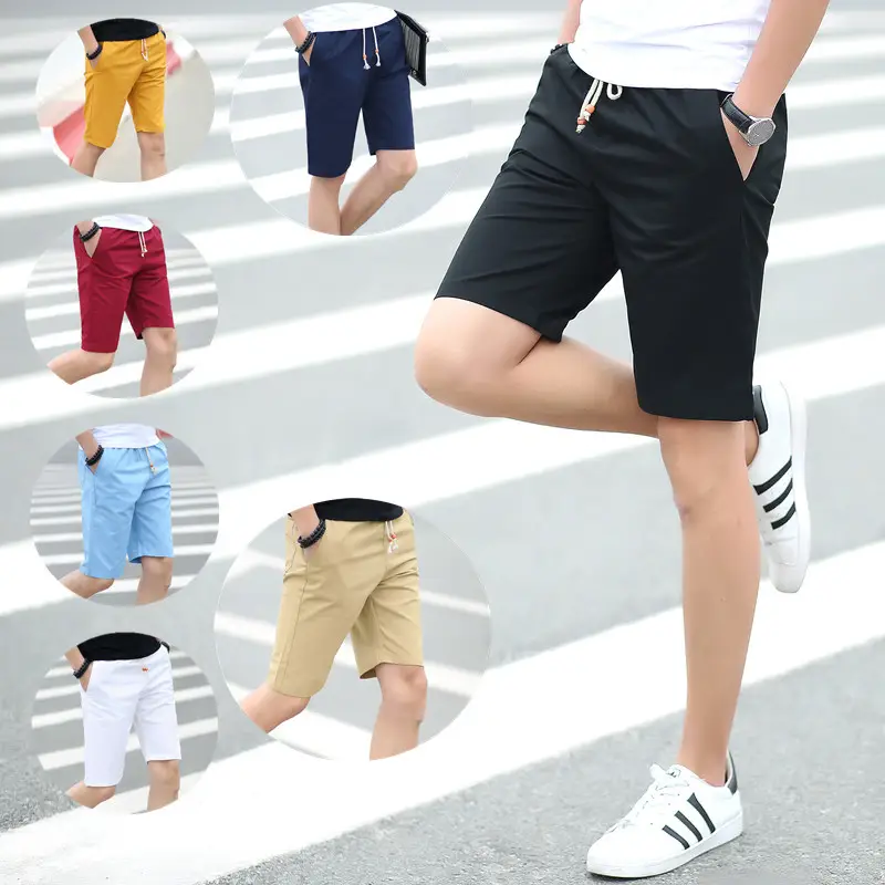 Men Cotton Casual Shorts Summer Multicolor