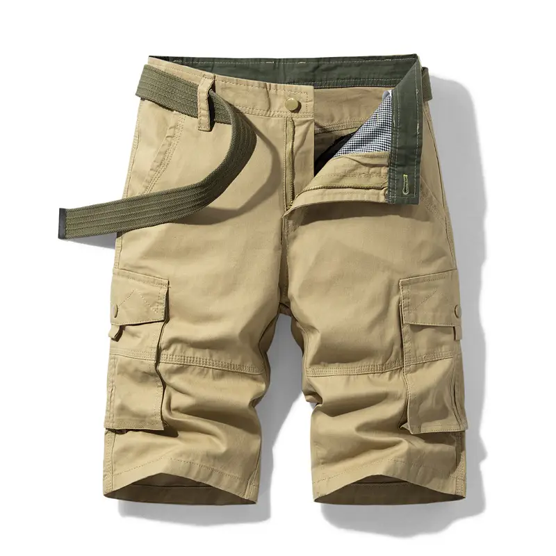 Men Khaki Multi-pocket Work Shorts Large Size Summer Casual