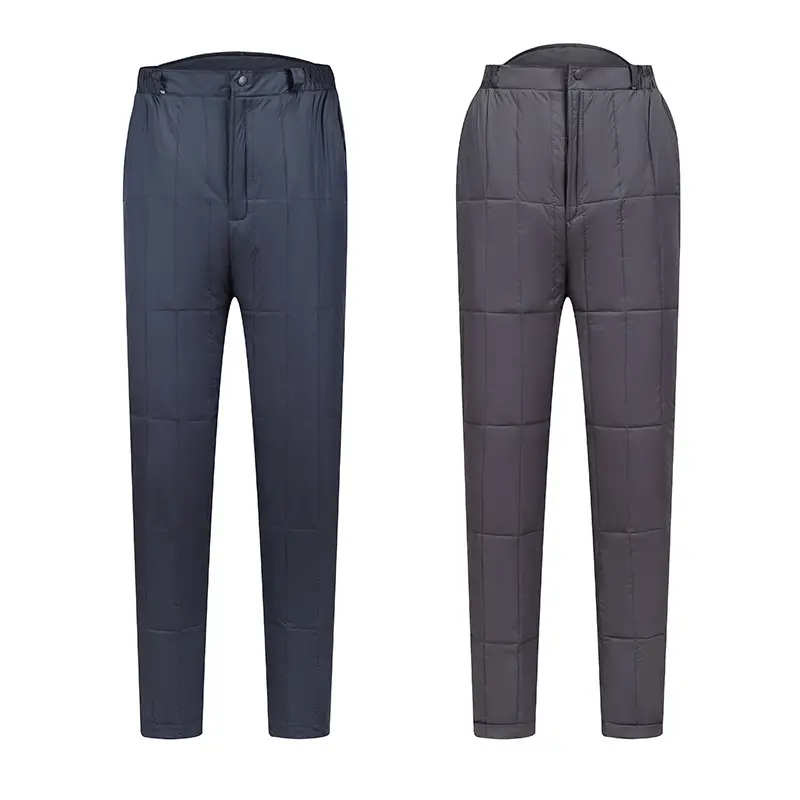 Men Winter Down Pants Dark Blue Thickened -40°C
