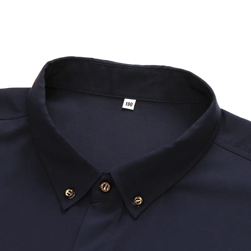 Plus Size Black Loose Fit Men's Autumn Casual Shirt