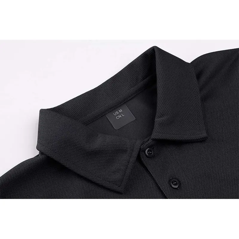 Men Black Sporty Short Sleeve Polo Shirt