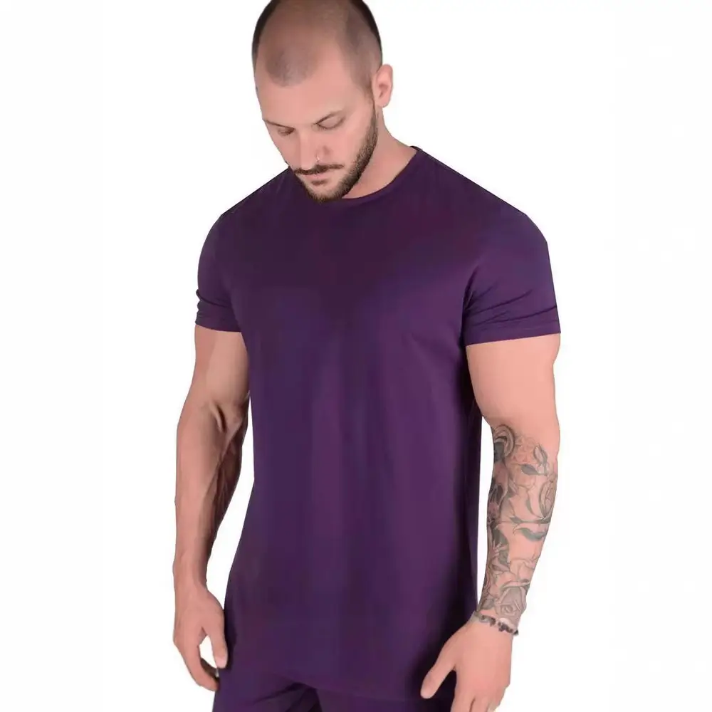 Men's Olive Fitness T-Shirt Summer Tight Casual
