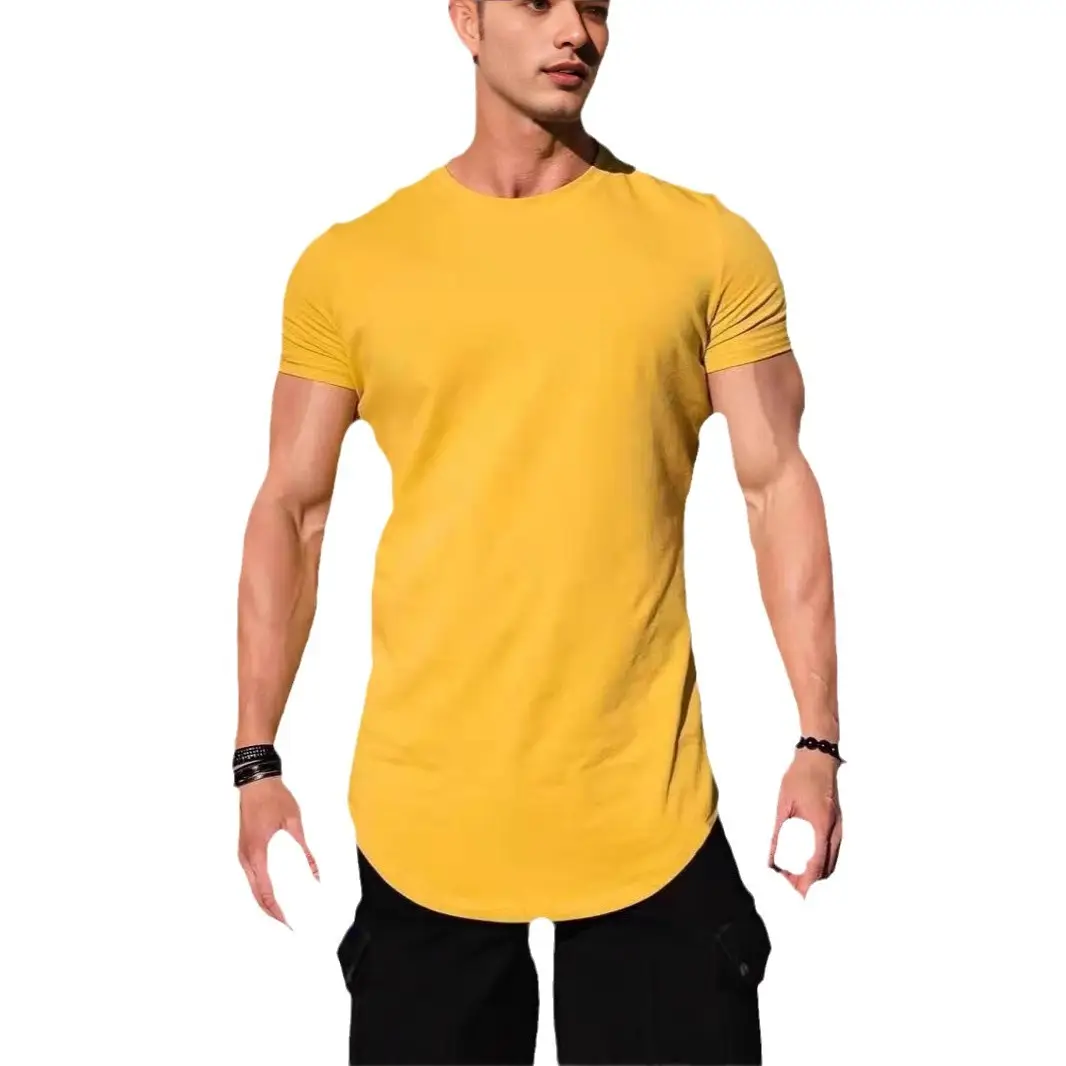 Men's Olive Fitness T-Shirt Summer Tight Casual