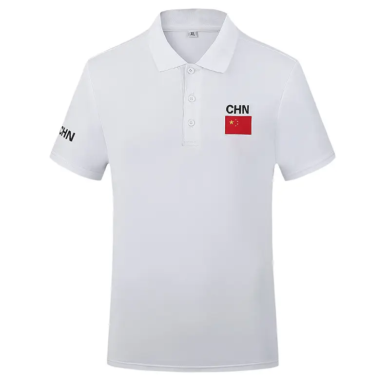 Chinese Team Polo Shirt Red White Black Summer Men Women