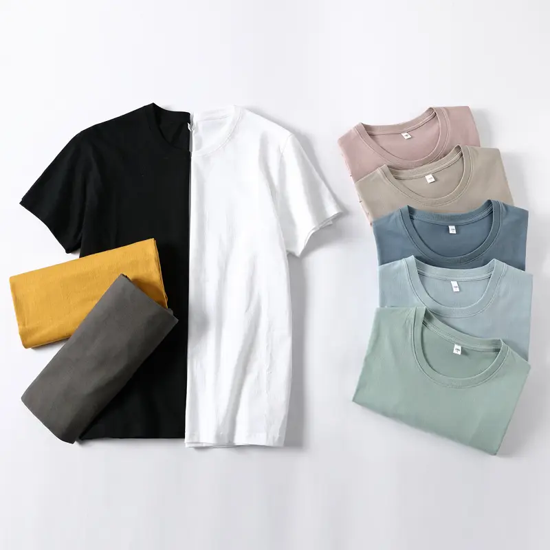 Men Cotton Sporty T-Shirt Candy Colors Logo Custom