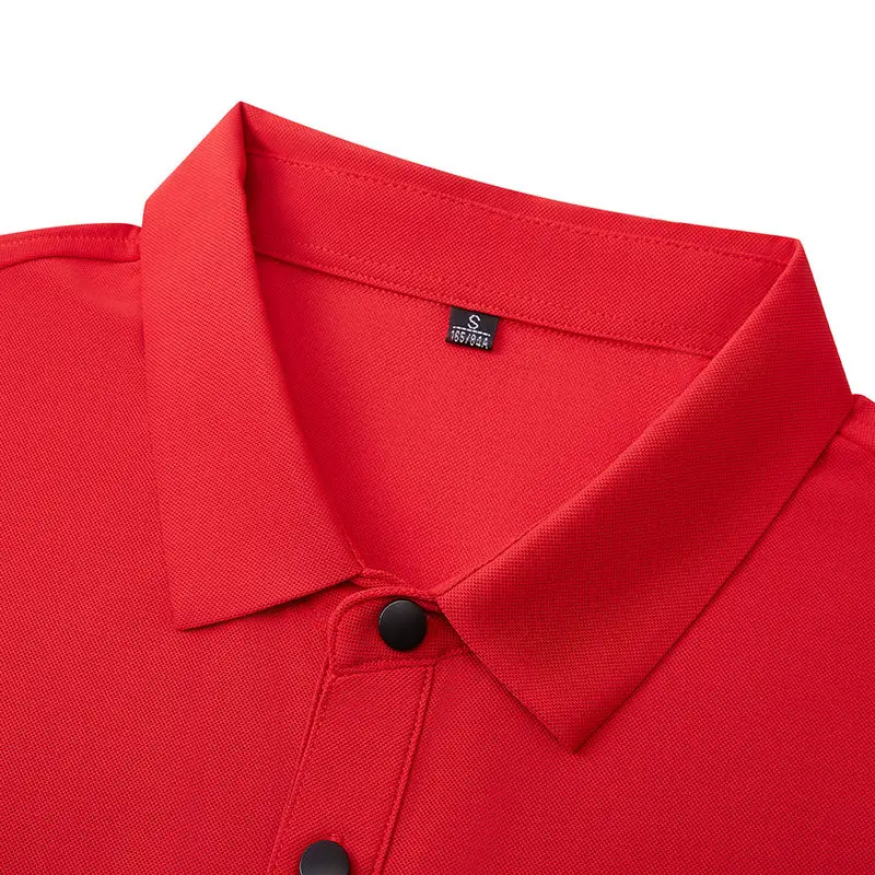 Men Quick-Dry Lapel Polo Shirt White Custom Print