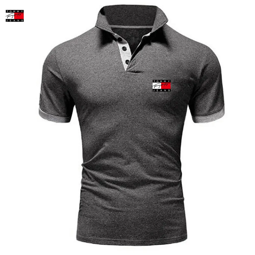 Men Red Polo Shirt Summer Stylish Short Sleeve