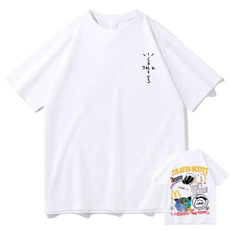 Travis Scott Graphic T-Shirt Cotton Summer Unisex