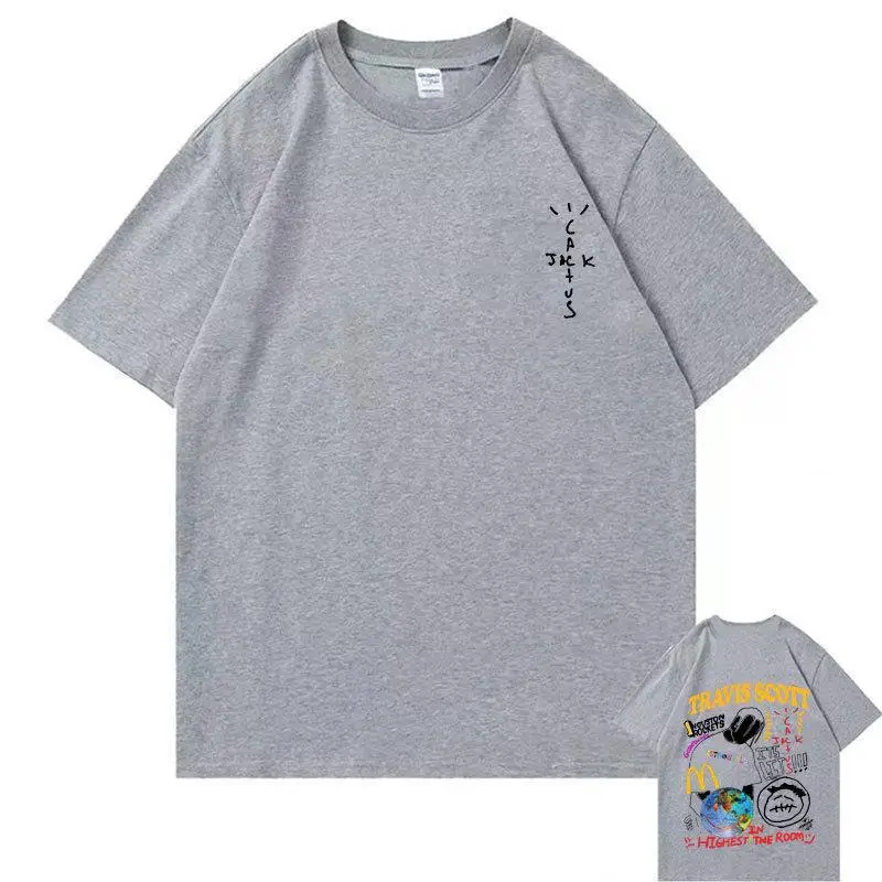 Travis Scott Graphic T-Shirt Cotton Summer Unisex