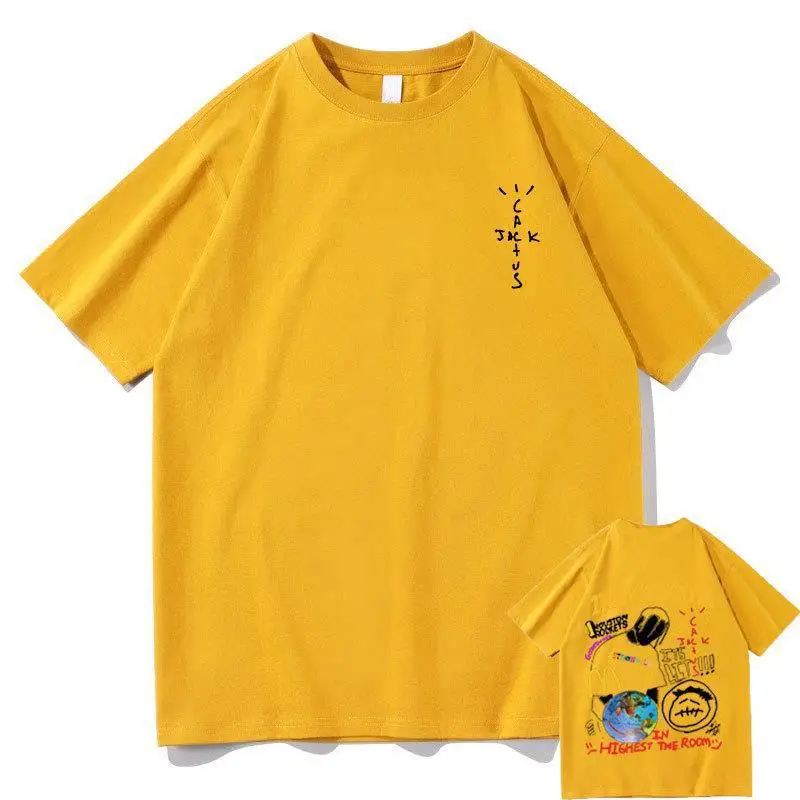 Travis Scott Graphic T-Shirt Cotton Summer Unisex
