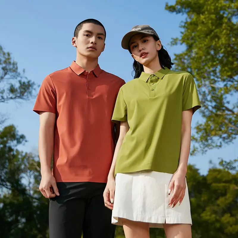 Men's Ice Silk Polo Shirt Summer Breathable Short Sleeve