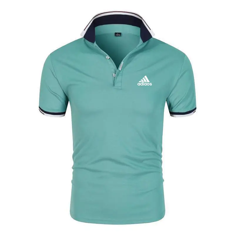 Men Slim Fit Polo Shirt White Navy Trim
