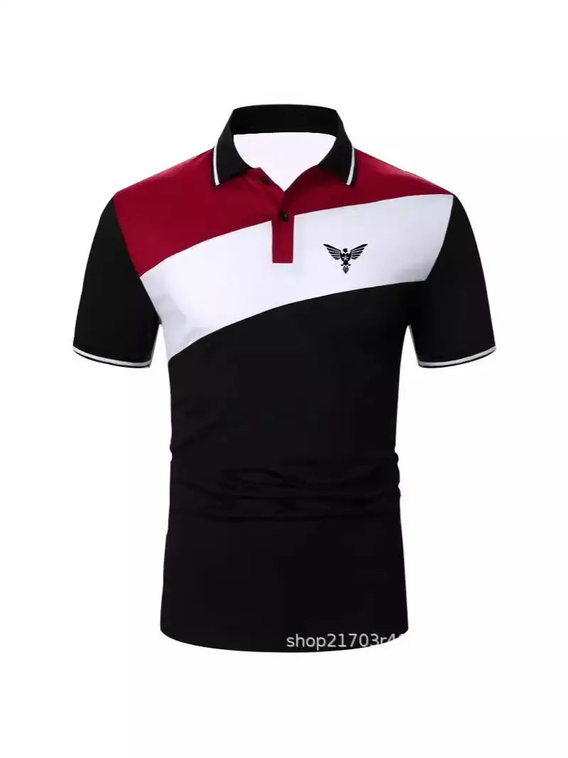 Men Pink Black Casual Polo Shirt 2024 New Collection