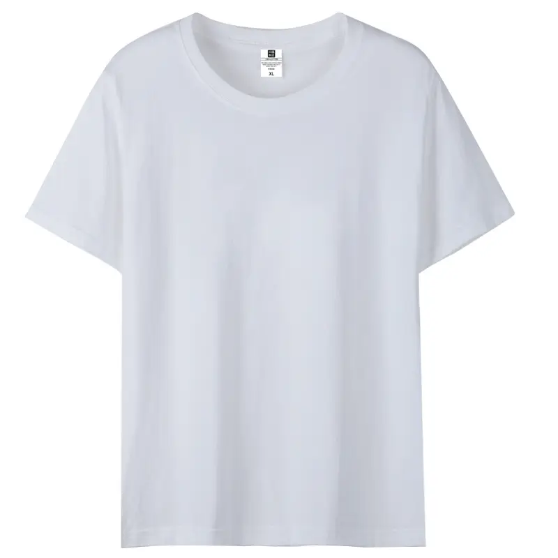 200g Combed Cotton T-Shirt Men Women Summer Casual Round Neck