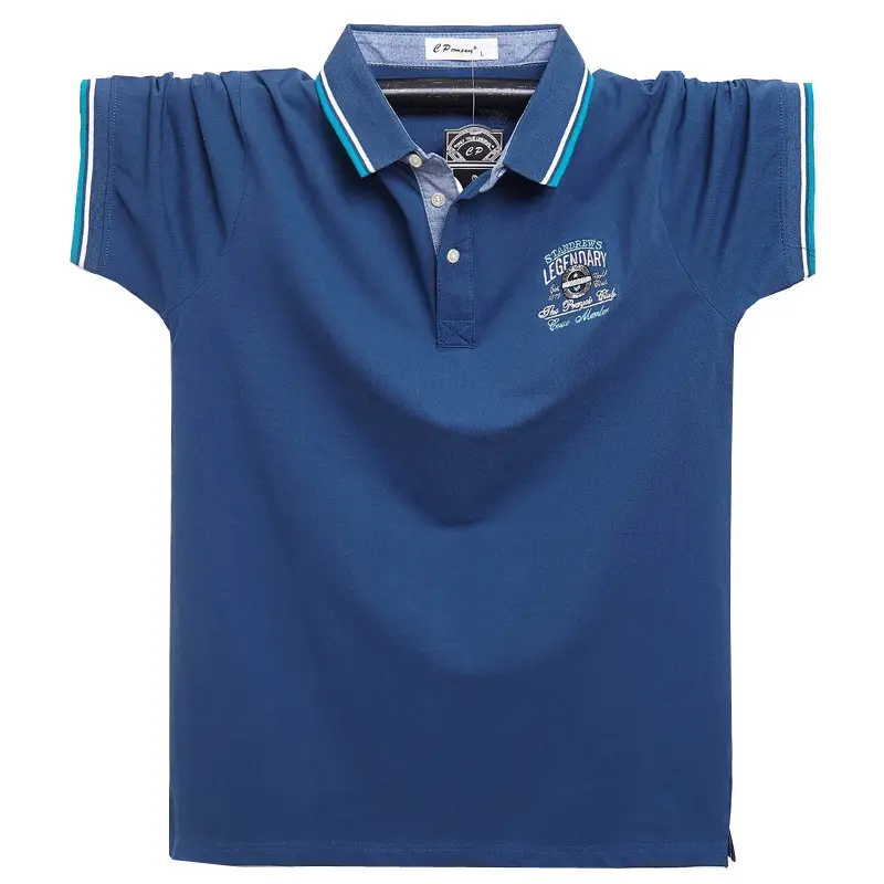 Men Plus Size Loose Cotton Polo Shirt M-6XL