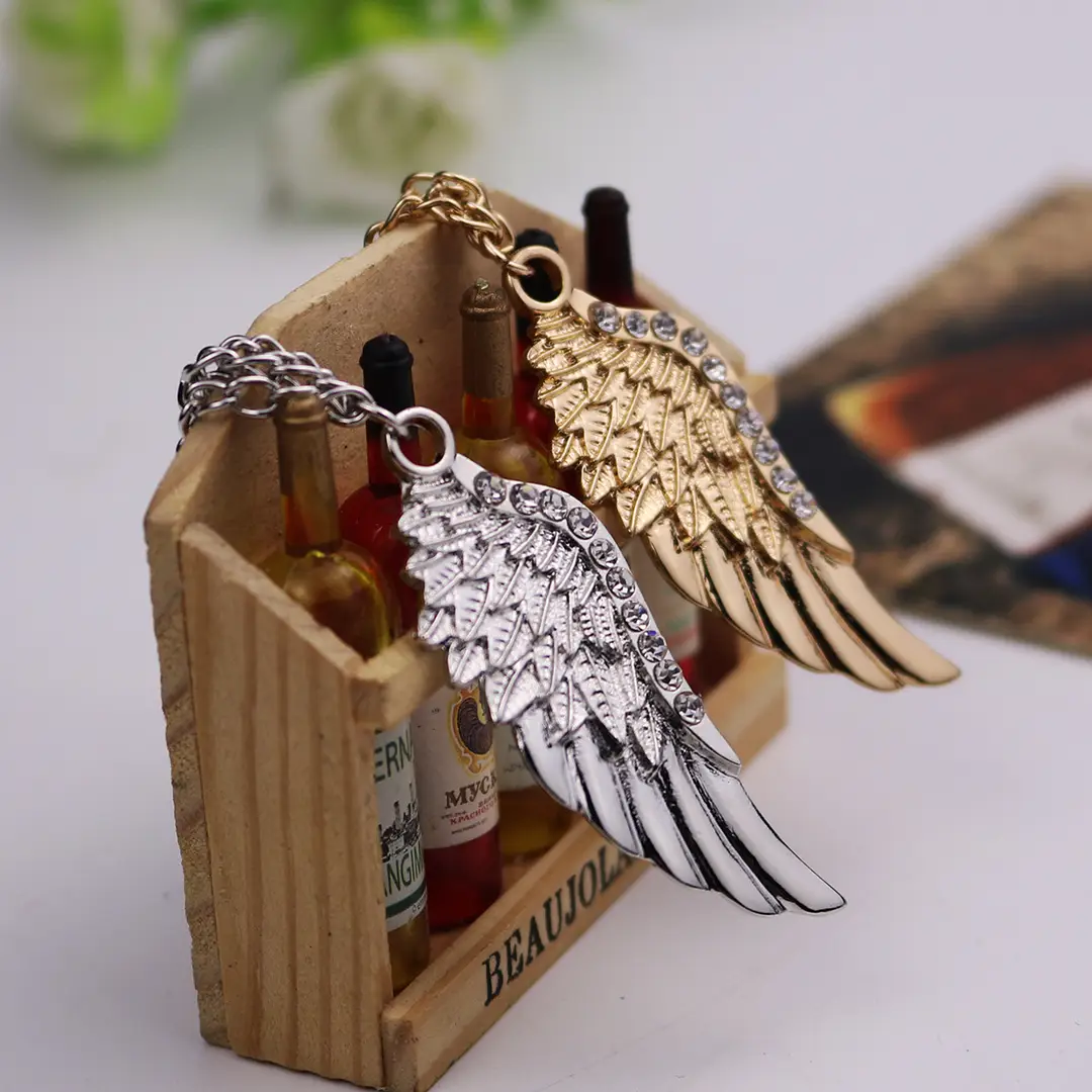 Silver Winged Chain Brooch for Men