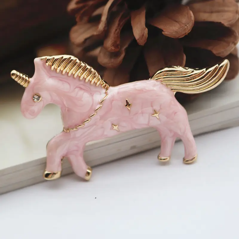 Lucky Horse Pendant Brooch for Women