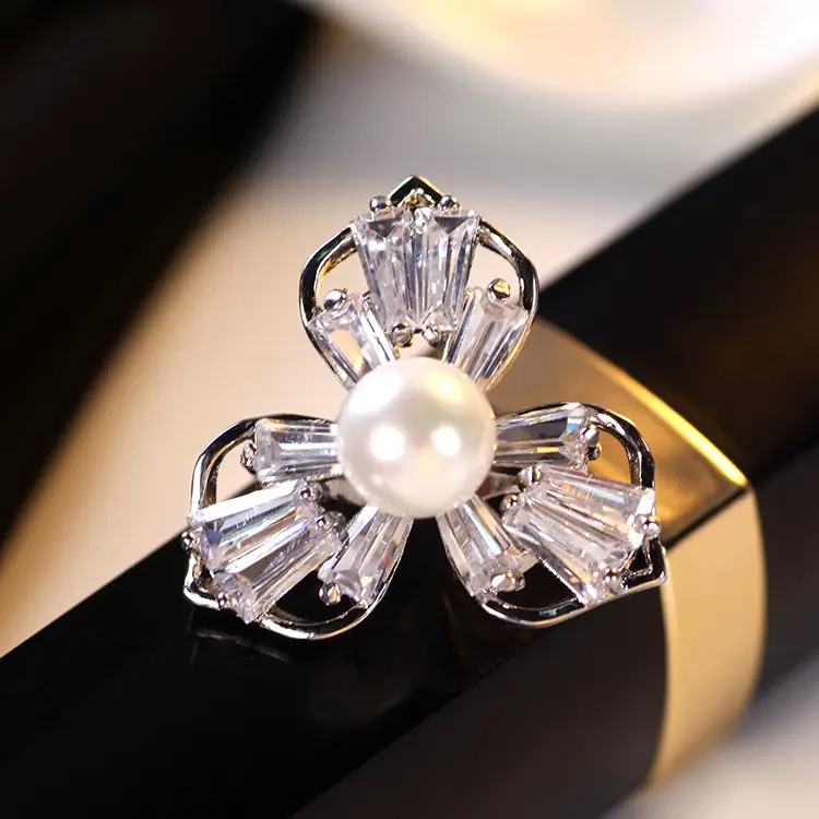 Butterfly Zircon Brooch for Women Wedding Office