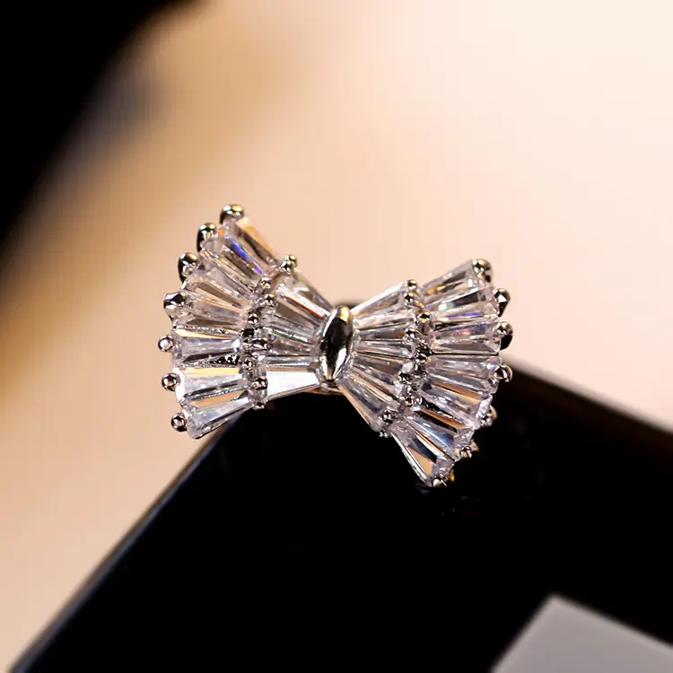 Butterfly Zircon Brooch for Women Wedding Office