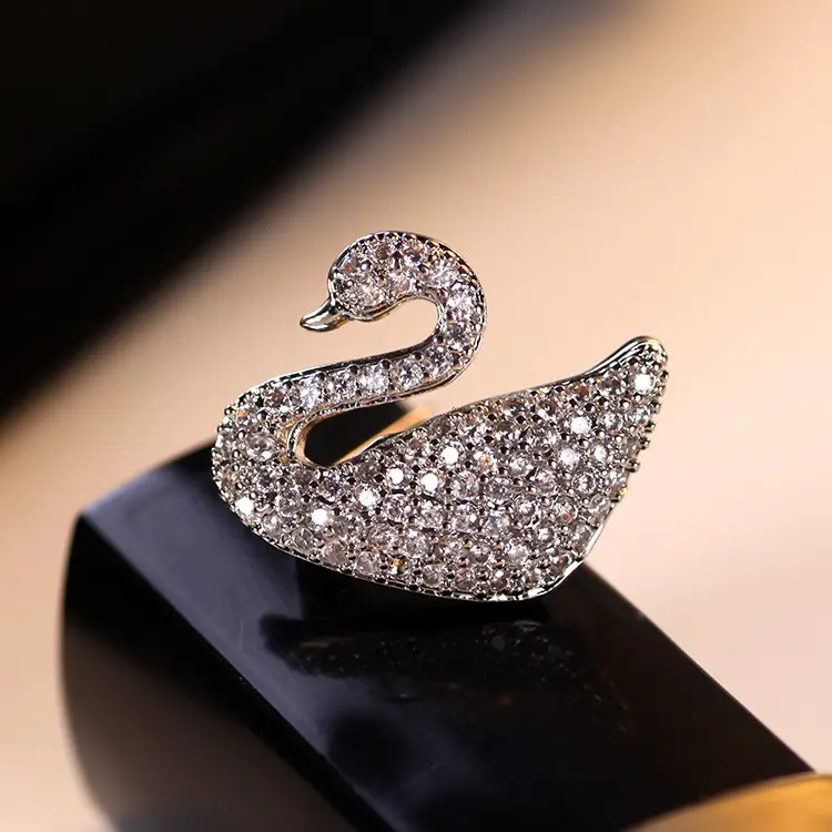 Snowflake Zircon Brooch for Women Elegant Jewelry