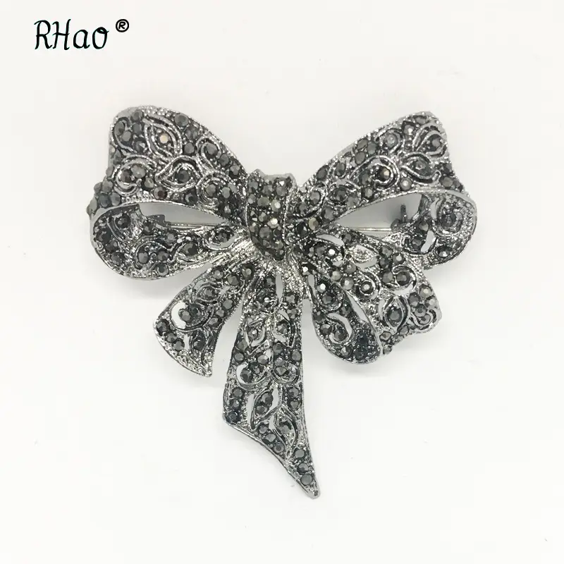 Black Rhino Pearl Brooch for Women Office Evening Festive