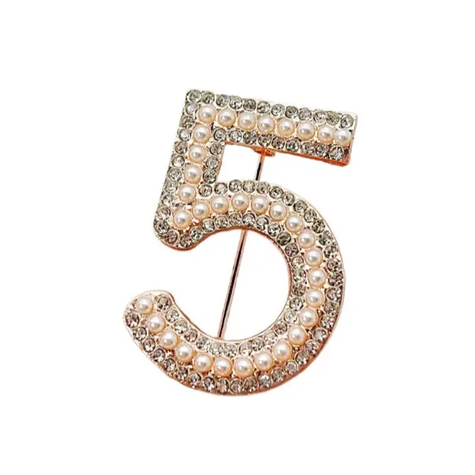 Gold Tarnish Pearl Brooch for Bridesmaids & Office Wear