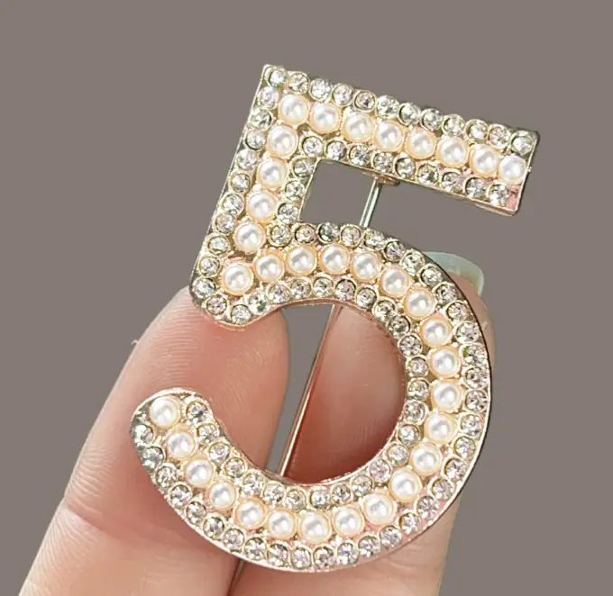 Gold Tarnish Pearl Brooch for Bridesmaids & Office Wear