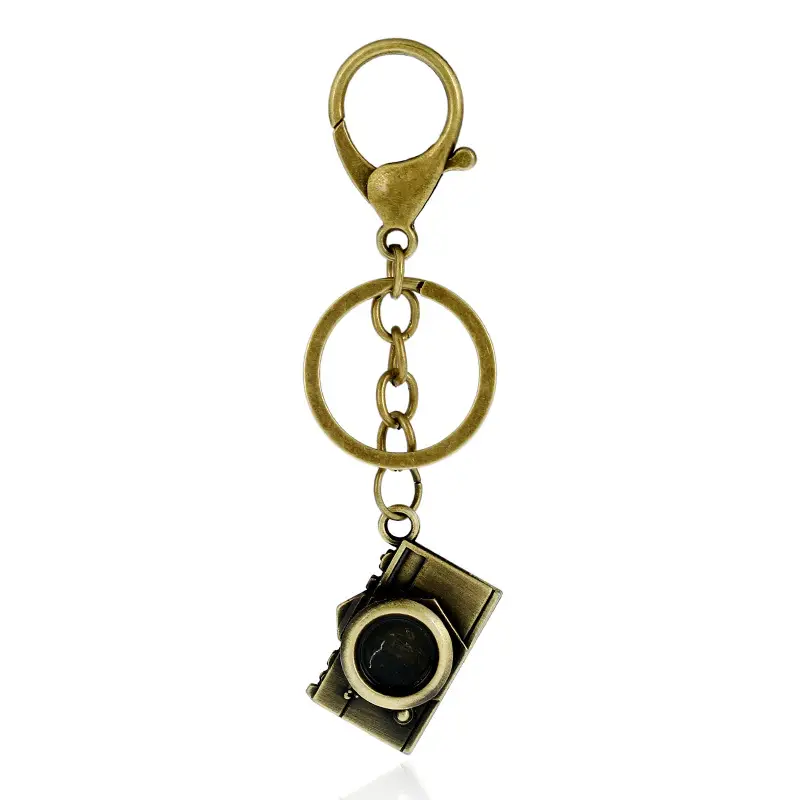Stylish Brass Keychains Bicycle Scorpion Camera 3Pcs
