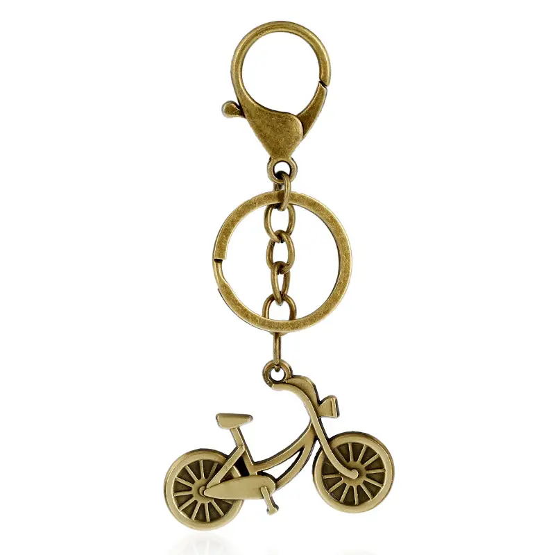 Stylish Brass Keychains Bicycle Scorpion Camera 3Pcs