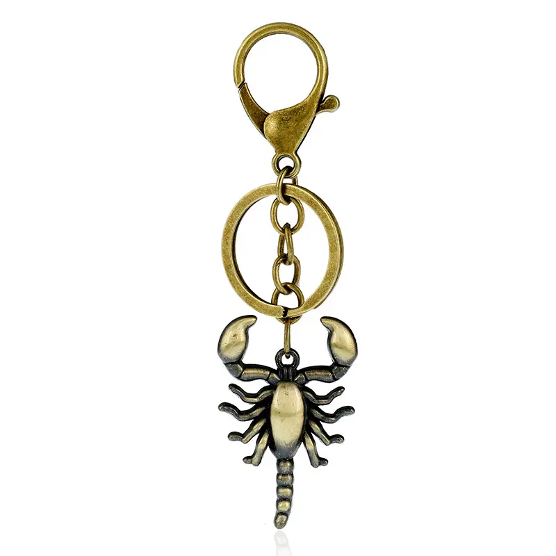 Stylish Brass Keychains Bicycle Scorpion Camera 3Pcs