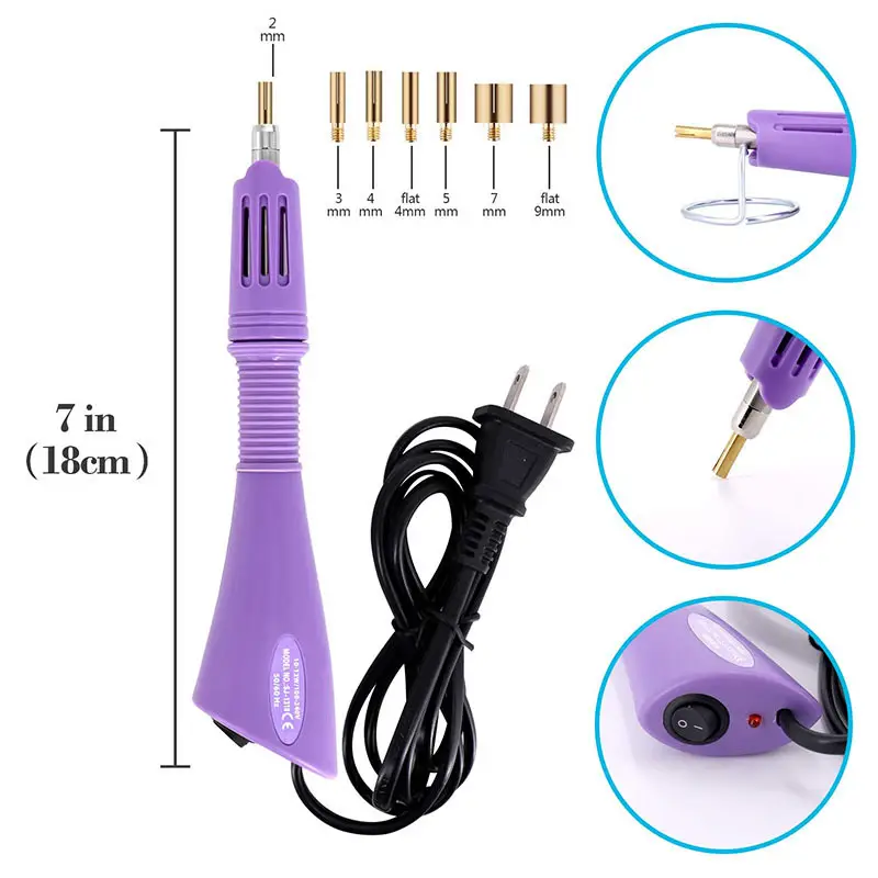 Hot Drilling Machine Set 7mm Tips for Jewelry & DIY