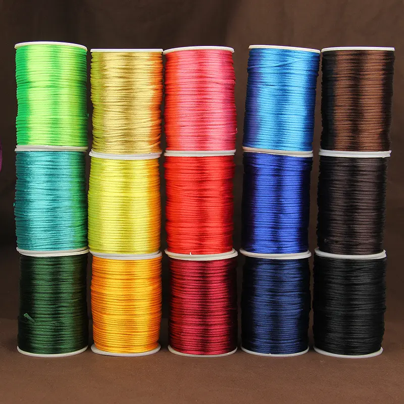 Korean Silk Braided Rope Red 100 Yard
